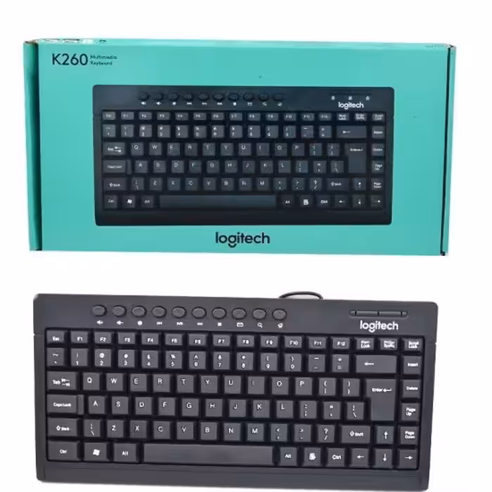 مینی کیبورد سیم دار لاجیتک (Logitech) مدل k260 

