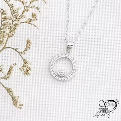 گردنبند نقره گرد ساخت ایتالیا کد 13683