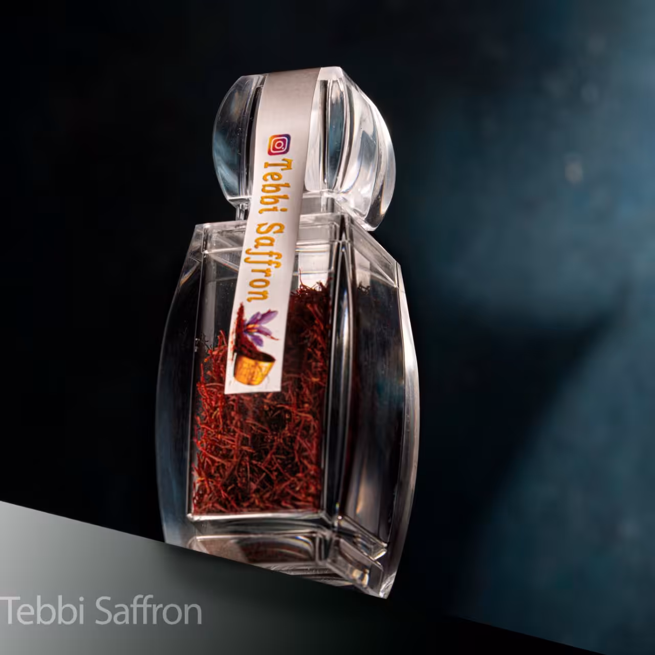 زعفران سرگل طبیعی خشک با ظرف آذین   1 مثقالی