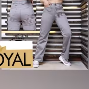 شلوار کتان نیم بگ