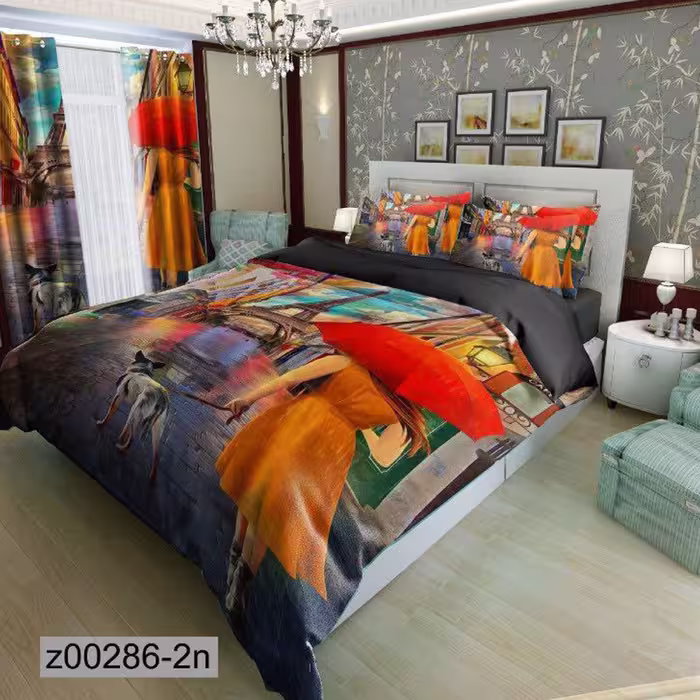 سرویس روتختی 1 نفره تنسل چاپی برندترک لند (Turk Land)  کد z 286