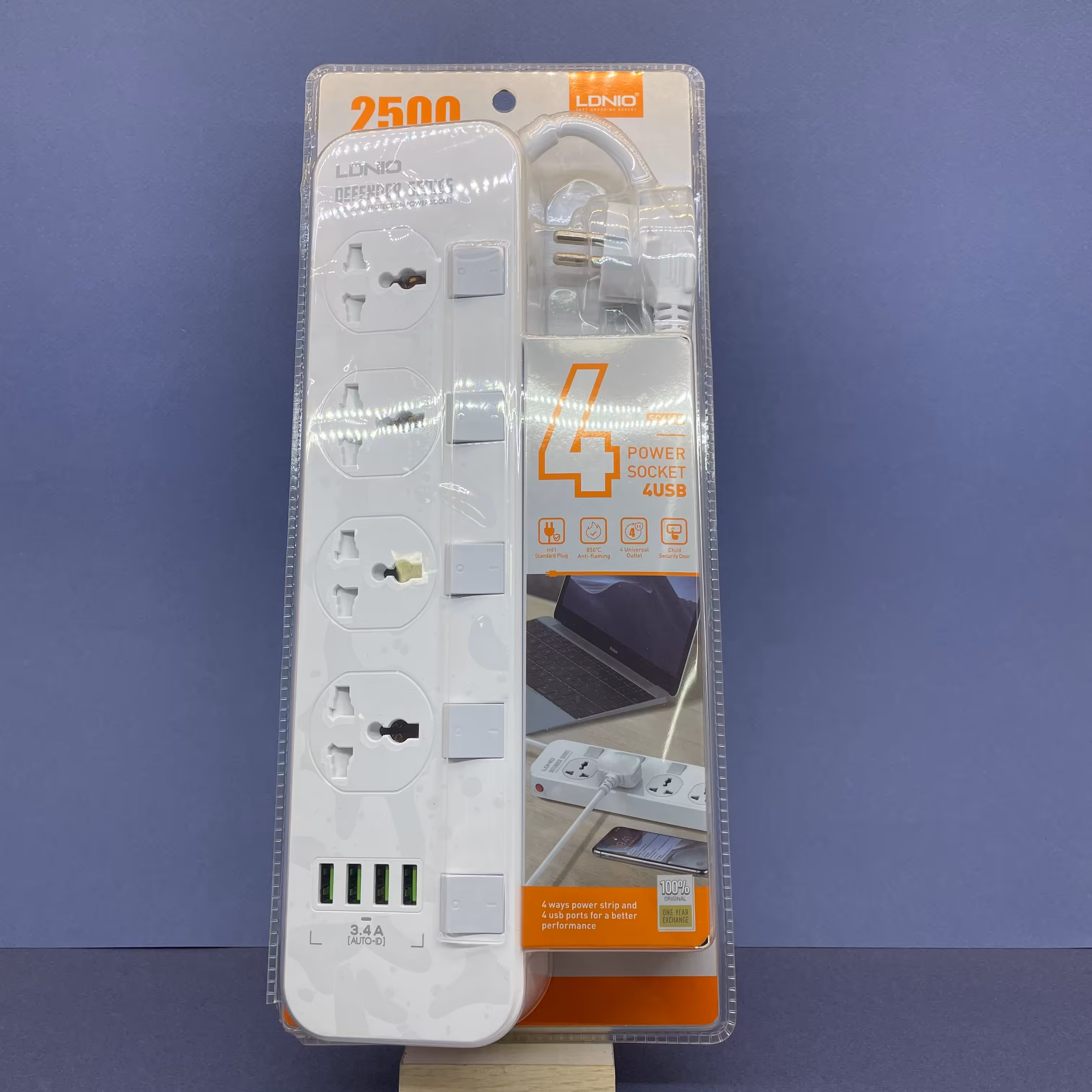 چند راهی برق و هاب شارژ  الدینیو اورجینال مدل LDNIO SC4408