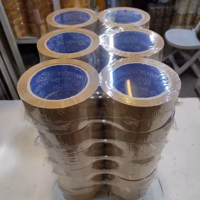 چسب پهن قهوه ای 90 یارد مارک جانسون JANSON کارتن 72 عددی