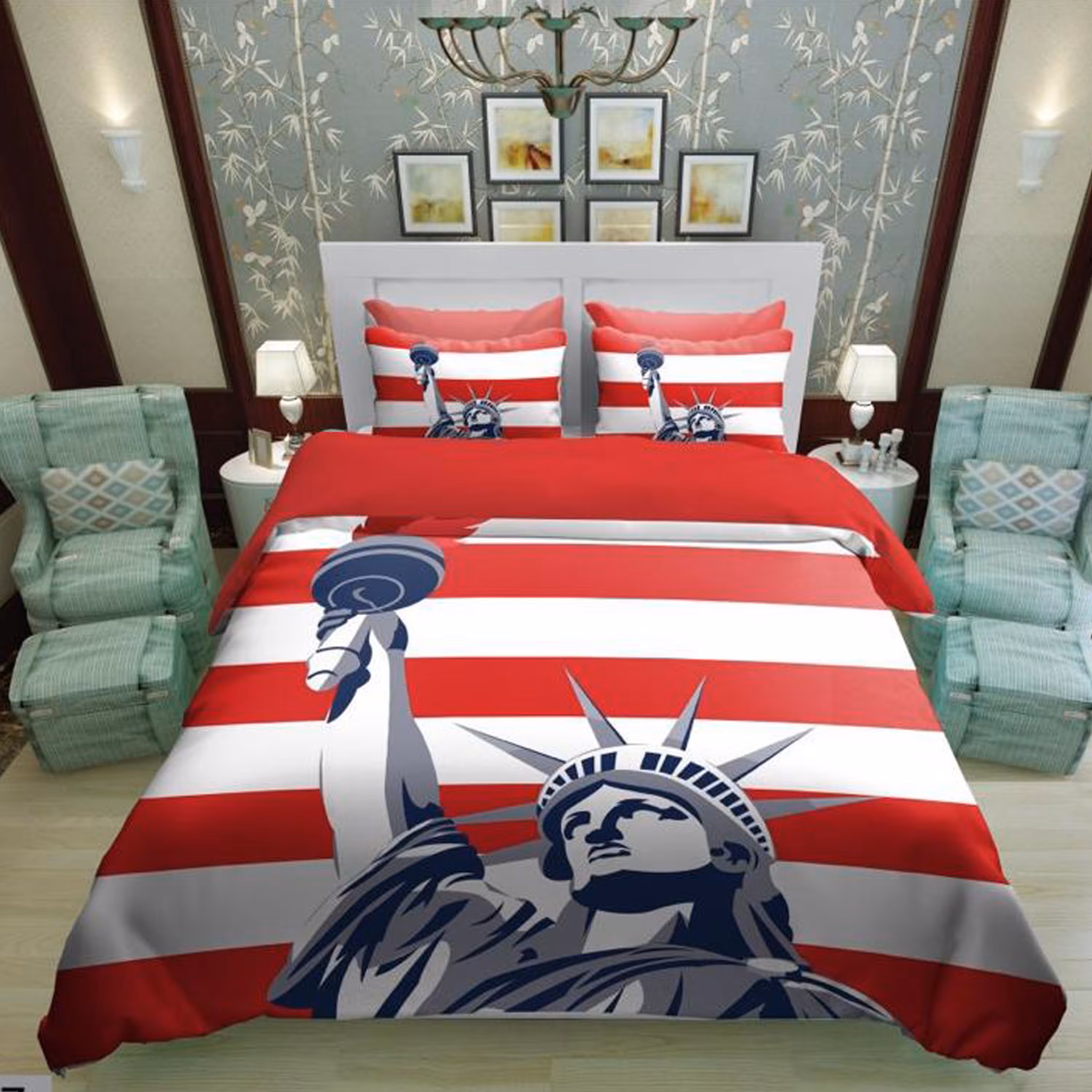 سرویس روتختی 1 نفره تنسل چاپی برندترک لند (Turk Land)  کد rs 87