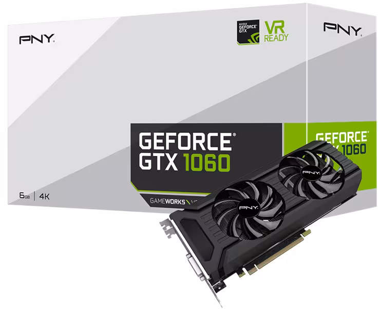 کارت گرافیک پی ان وای مدل GeForce GTX 1060 با حافظه 6 گیگابایت