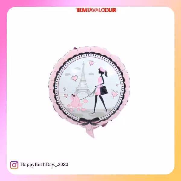 بادکنک فویلی دختر پاریس