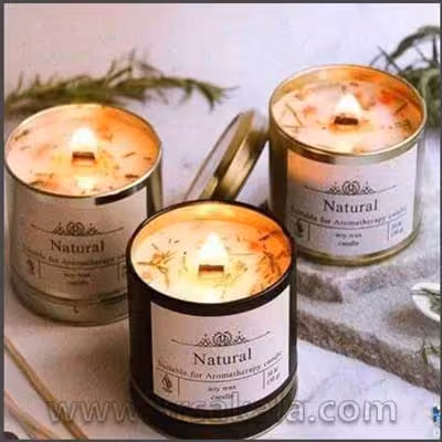 شمع نچرال قوطی فلزی