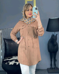 مانتو اسپرت زنانه نخی مدل پروانه جنس کراش