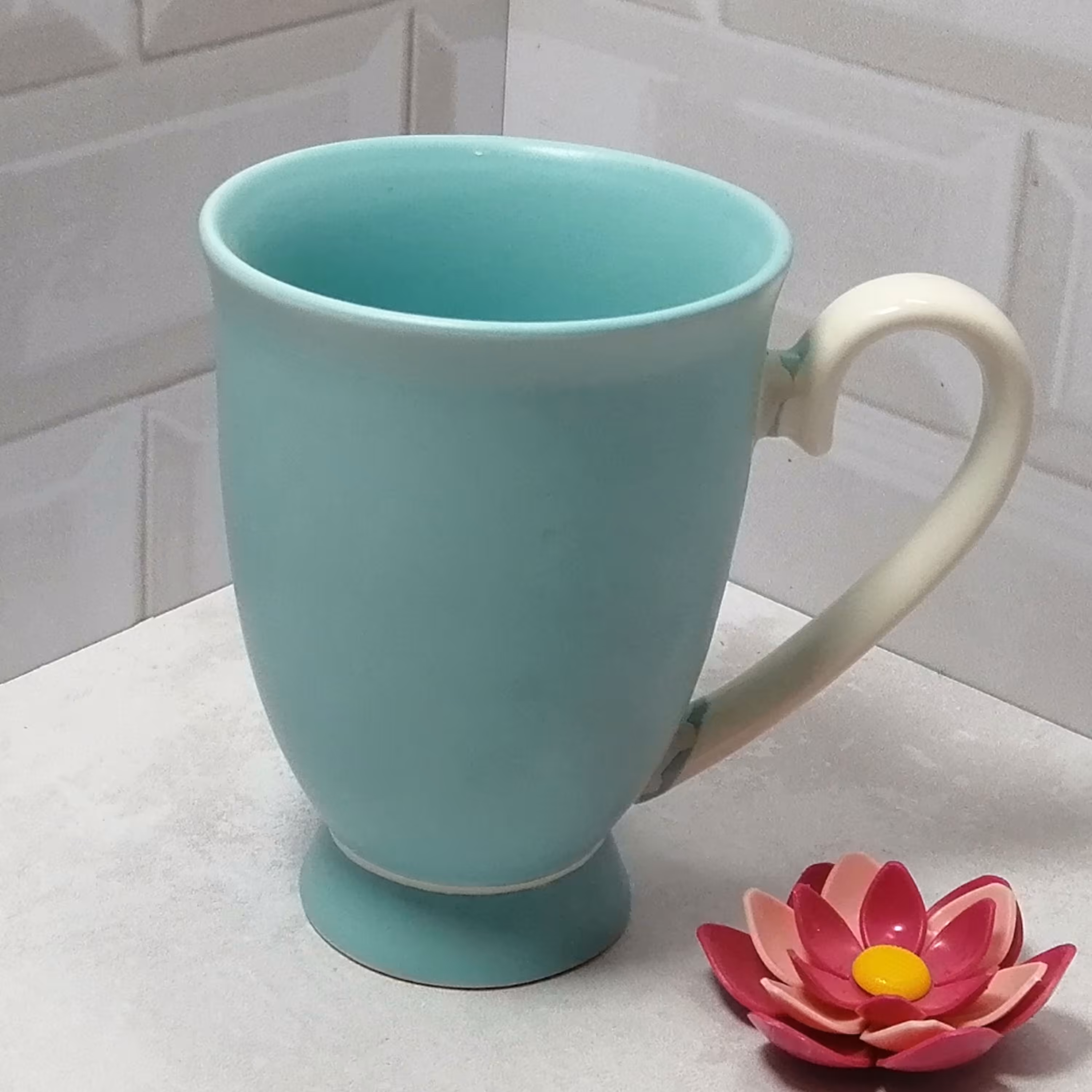 لیوان ماگ سرامیکی پایه دار جنس سرامیک وارداتی 