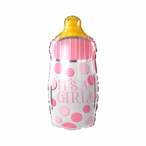 بادکنک فویلی  شیشه شیر دختر