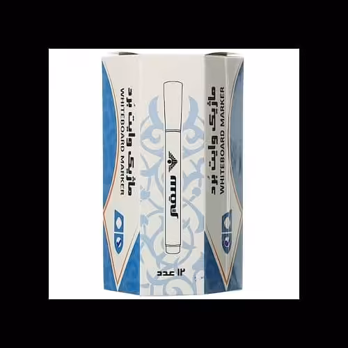 ماژیک وایت برد سفیر نوک تخت آبی بسته ی 12 عددی