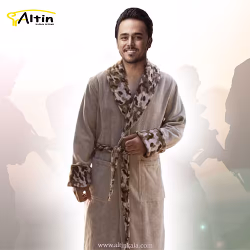 حوله پالتویی پودایران طرح ارتشی خاکی سایز 145