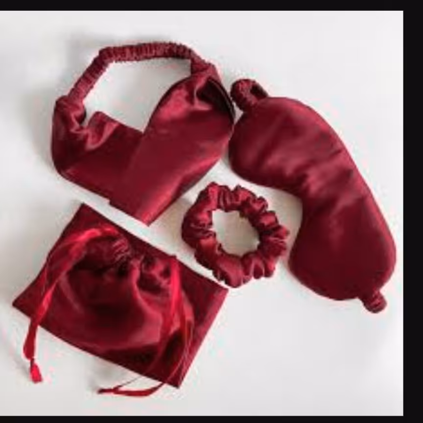 چشم بند خواب همراه کش اسکرانچی ساتن