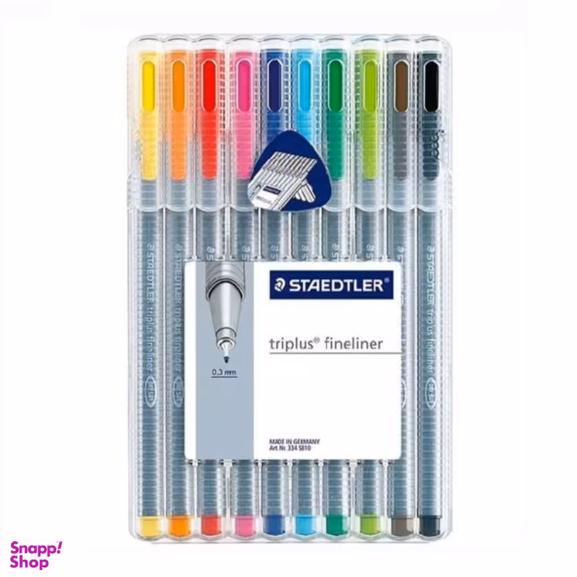 روان نویس استدلر (Staedtler) مدل نوک نمدی Triplus 10 رنگ