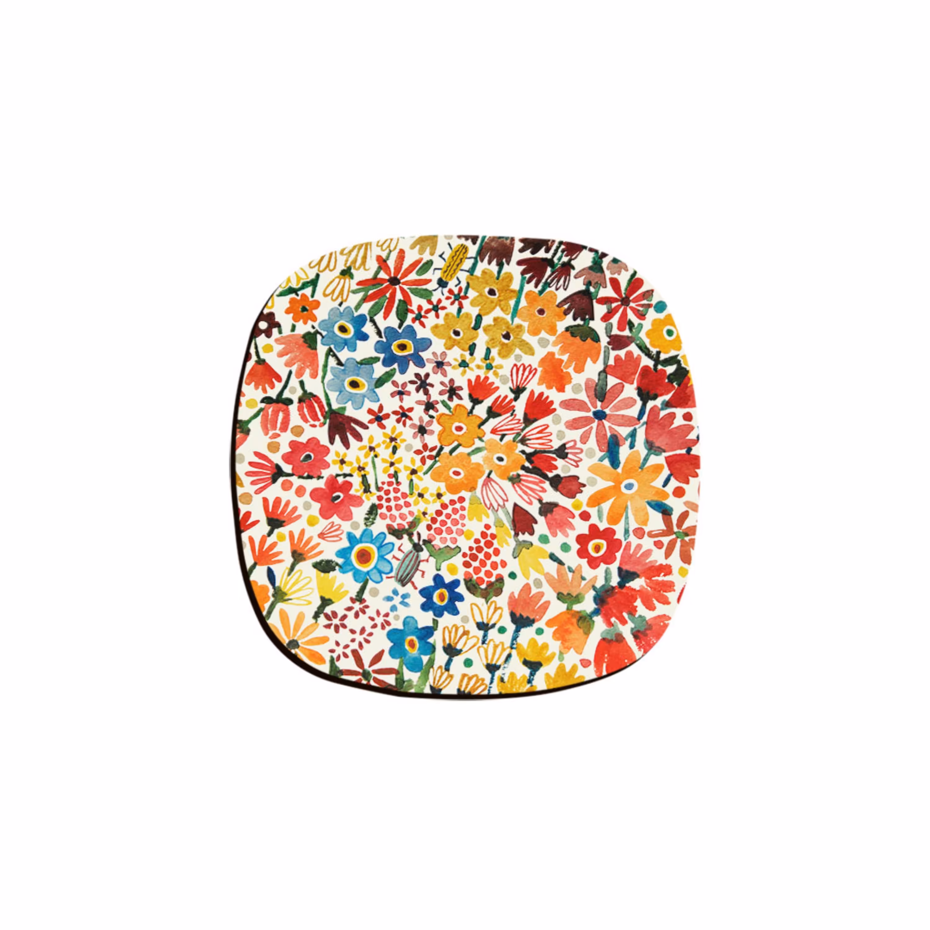 زیرلیوانی ترمه طراحان ایده مدل گل های زرد کد cfp058