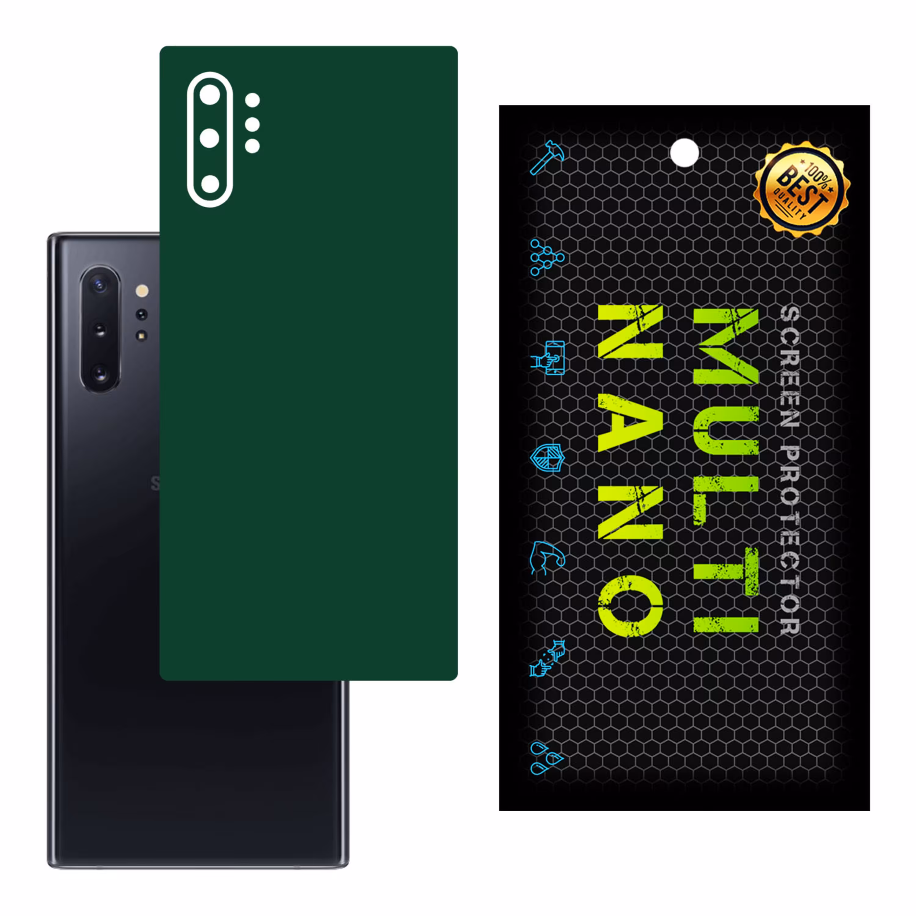 برچسب پوششی MultiNano مدل X-F1M-Green برای پشت موبایل سامسونگ Note 10 Plus