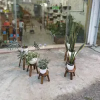 پایه گلدان چوبی پس کرایه