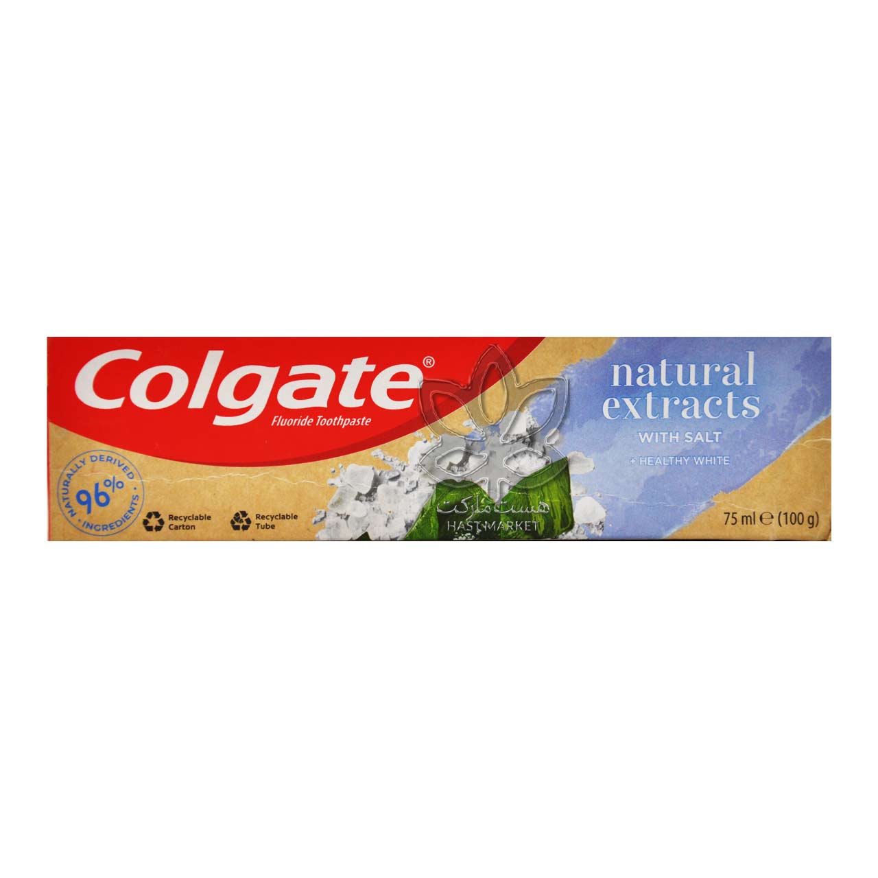 خمیر دندان سفید کننده ( با نمک ) 75 میل نچرال کولگیت - colgate