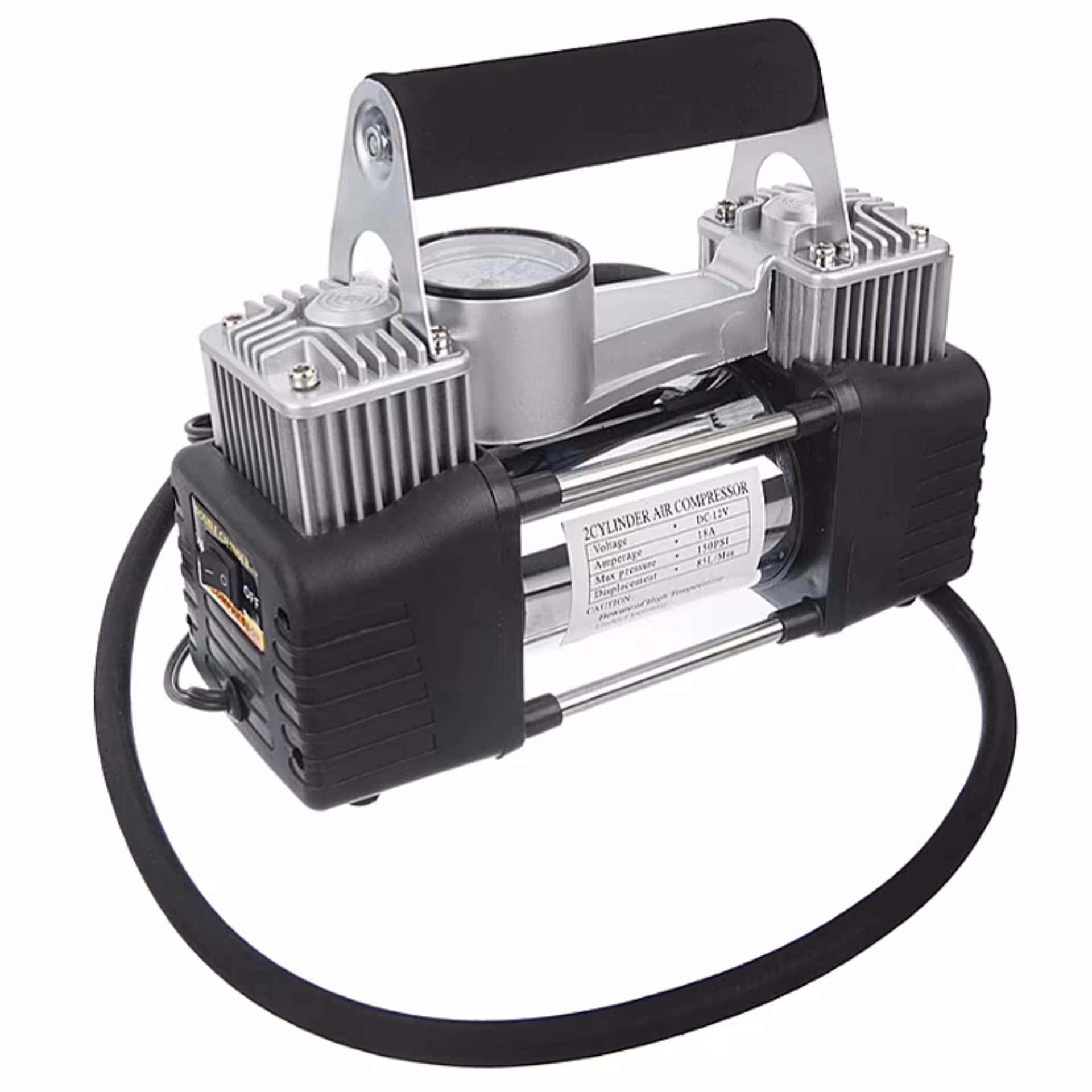 پمپ باد فندکی قوی خودرو دو سیلندر قوی 2Cylinderair compressor4

