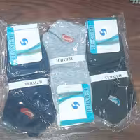 جوراب ترمه مچی بسیار عالی در طرح های مختلف بسته12جفتی از جنس نخ