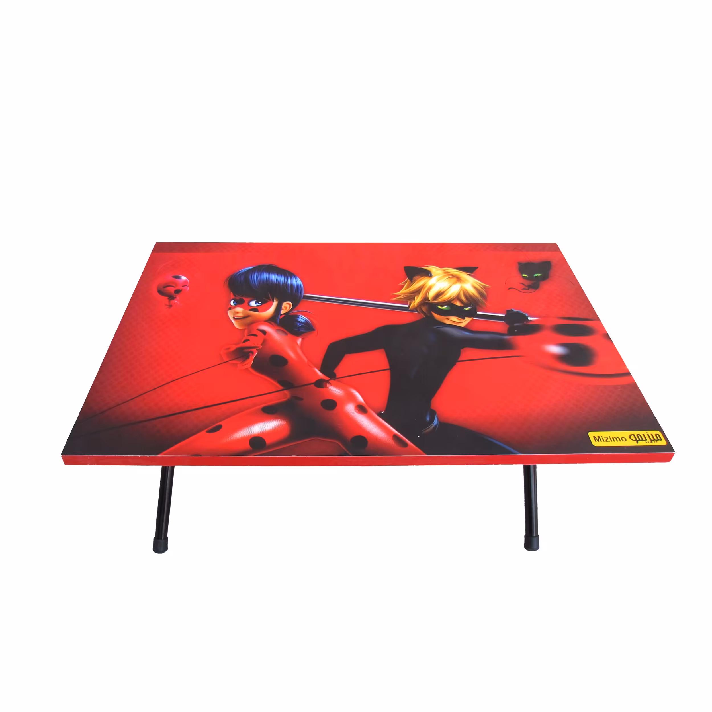 میز تحریر پایه کوتاه میزیمو طرح پسر گربه ای  کد 3251 (مدل پایه رنگی)