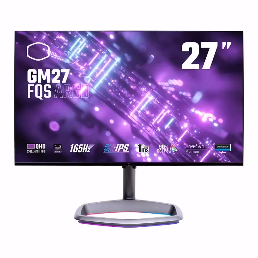 مانیتور گیمینگ 27 اینچ کولر مستر GM27-FQS ARGB