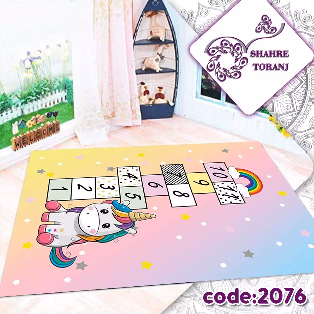 روفرشی کشدار مدل اسب تک شاخ و پله مناسب کودکان 6متری کد 2076