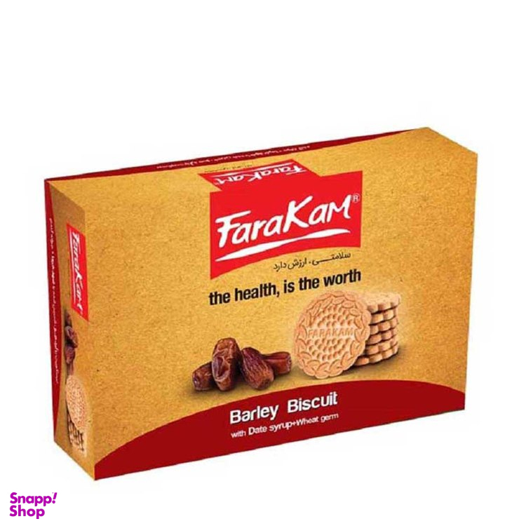 بیسکویت جوانه گندم خرما کامور وزن 345 گرم