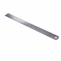 خط کش فلزی 30 سانتی متری رنگ استیل