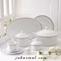 سرویس چینی زرین طرح سیلور ری 102 پارچه