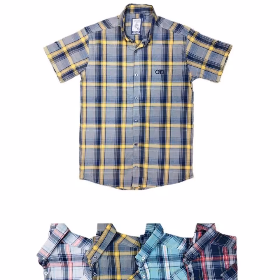 پیراهن مردانه چهارخانه کش پنبه
دمپا هلال آستین کوتاه 

آستین و گوشه سینه گلدوزی 
دوخت صنعتی

4 سایز m L xl 2xl 

4 رنگ