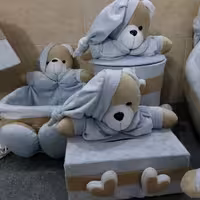 سطل زباله و جادستمال کاغذی بهمراه سبد لوسیون سایز بزرگ