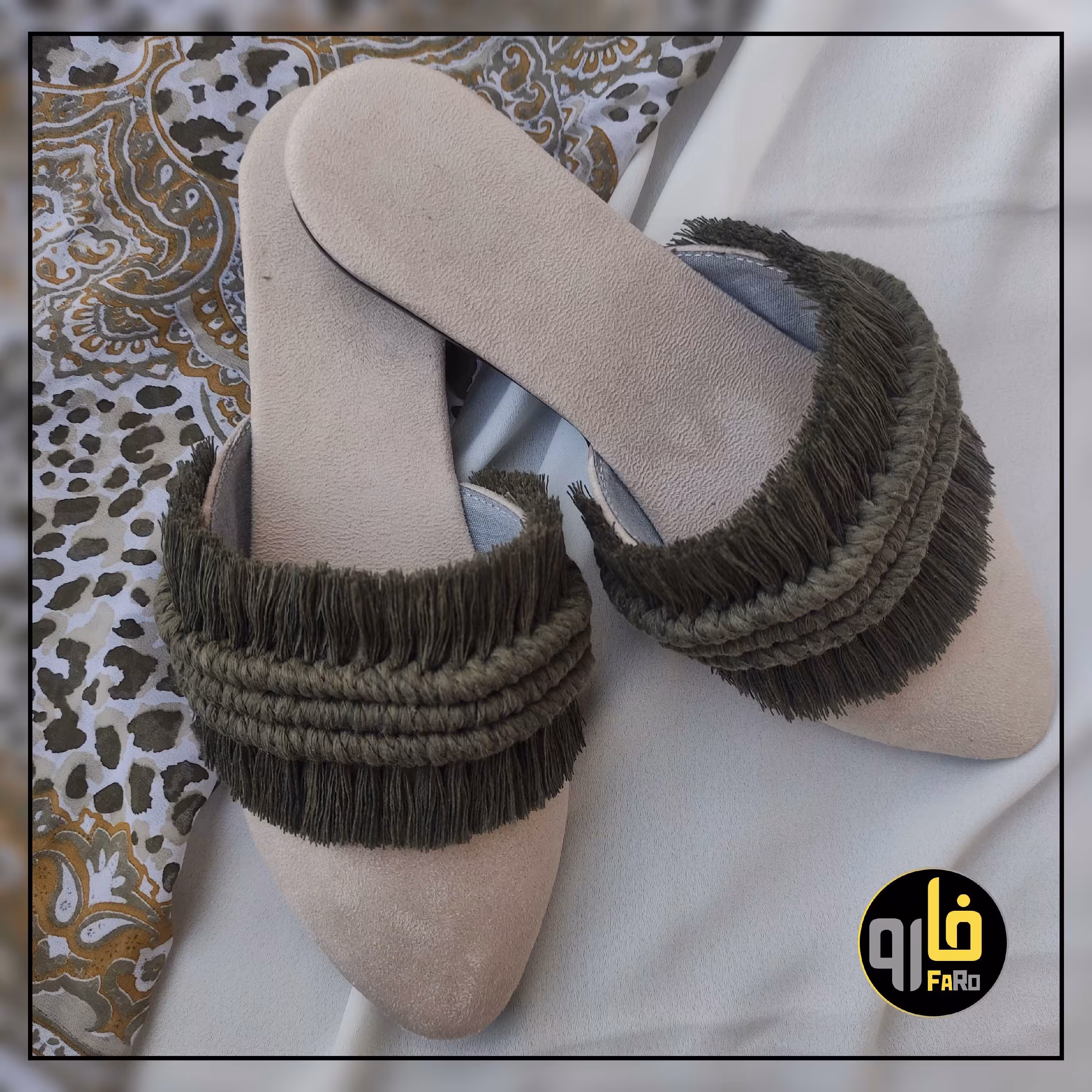 صندل زنانه مکرومه،سایز 39