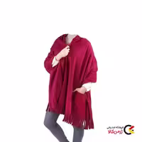 شال ونکو مدل Fleece جیب دار زرشکی