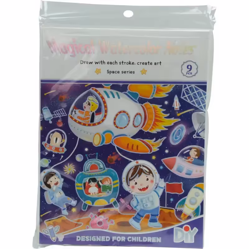 دفتر نقاشی آبرنگی طرح فضانورد کد QSG006