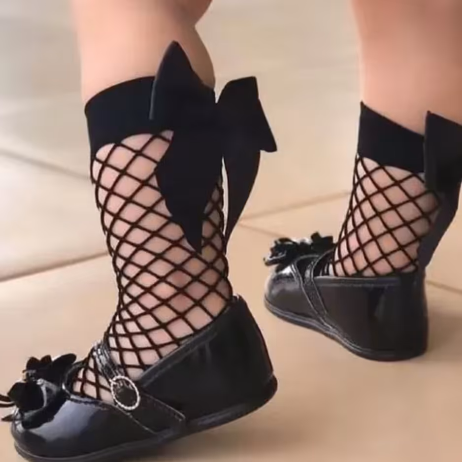 جوراب زنبوری یا فیشنت  پاپیونی مناسب 6 ماه تا بزرگسال