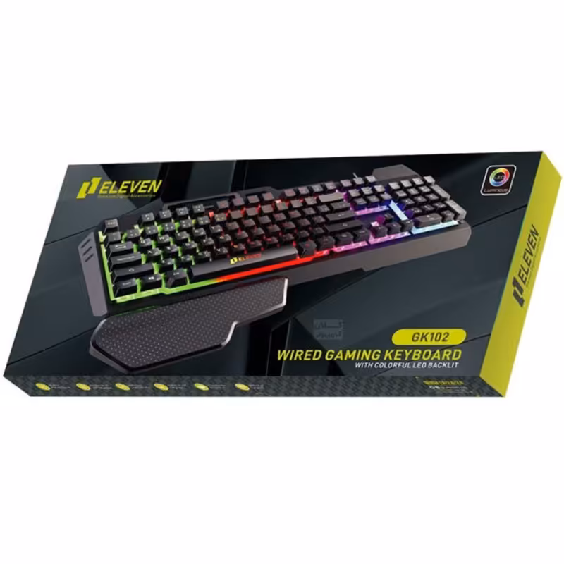 کیبورد مخصوص بازی ایلون مدل Eleven Gaming Keyboard GK102