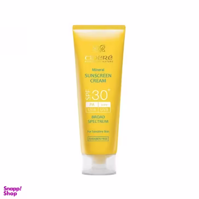 کرم ضد آفتاب SPF30+ سینره (Cinere) مدل Mineral مناسب پوست حساس رنگ طبیعی وزن 50 گرم 1 عددی
