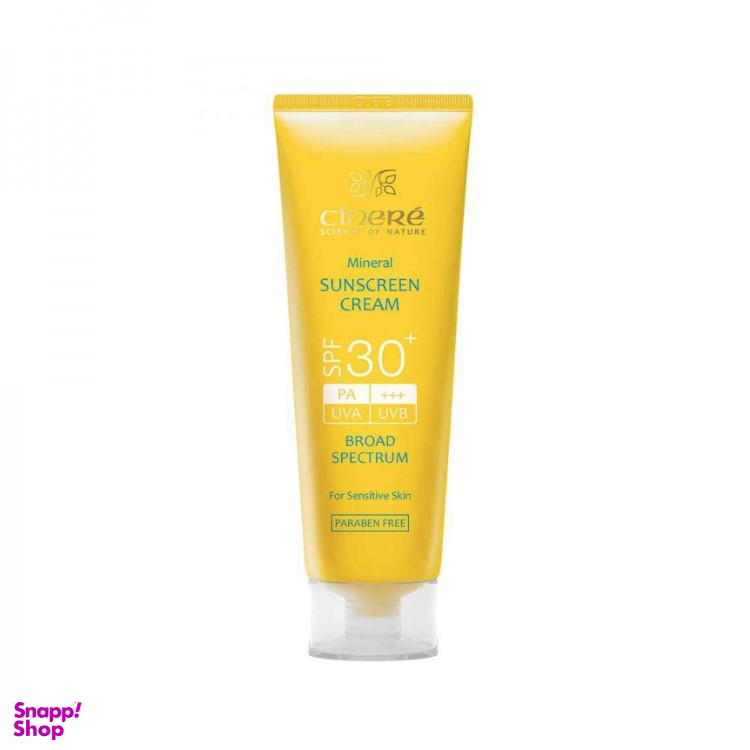 کرم ضد آفتاب SPF30+ سینره (Cinere) مدل Mineral مناسب پوست حساس رنگ طبیعی وزن 50 گرم 1 عددی