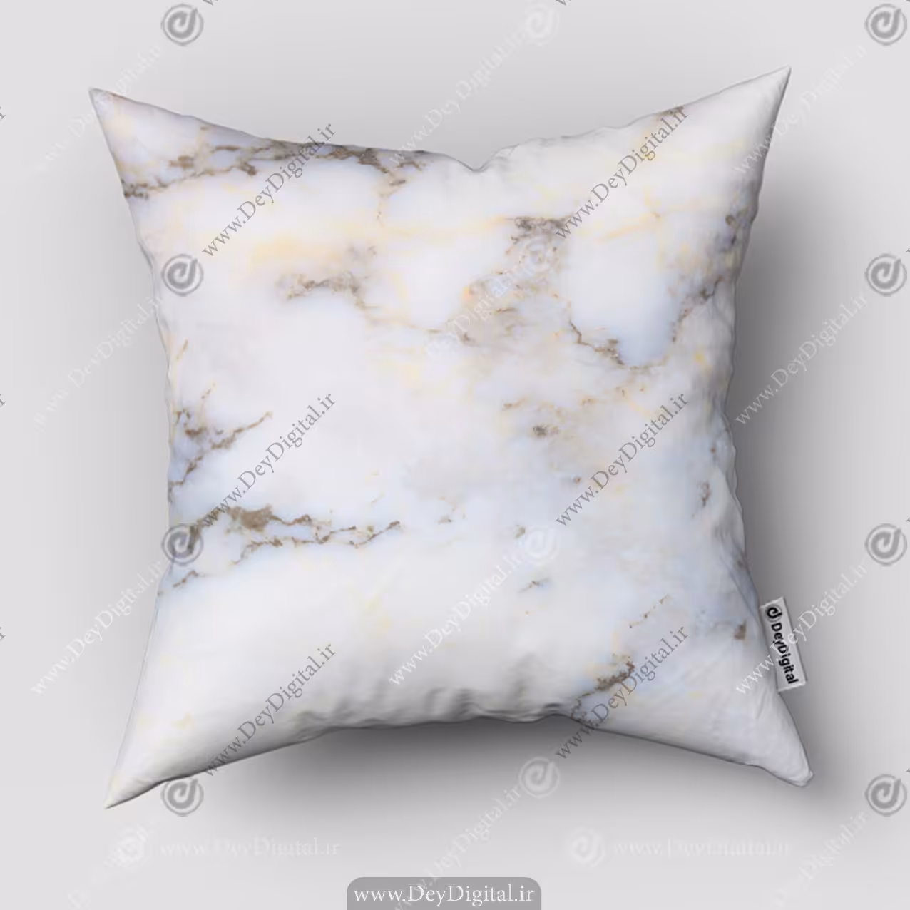 کوسن چاپی طرح سنگ مرمر زمینه سفید PK-5453