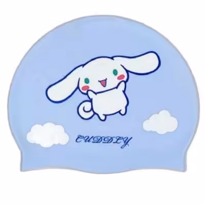 کلاه شنا بچه گانه سیلیکونی طرح cuddly ( آبی روشن )