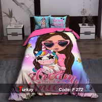 سرویس خواب  طرح پرنسس F272یک نفره 5تکه