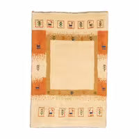  گبه دستباف نیم متری طرح درخشان کد 4020106