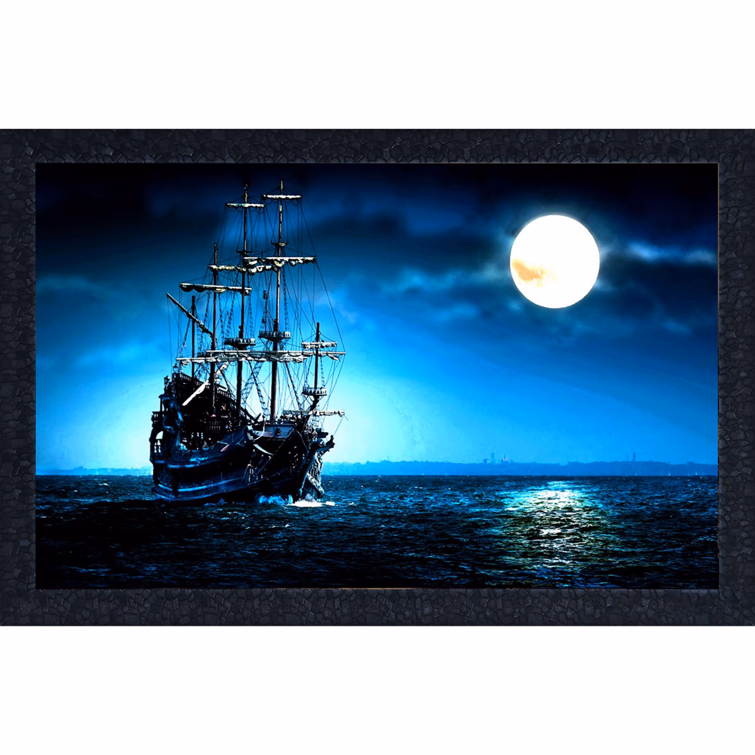 تابلو نوری طرح کشتی و ماه