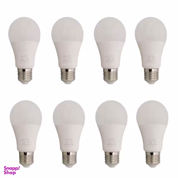 لامپ ال ای دی 9 وات نمانور مدل A60 پایه E27 بسته 8 عددی
