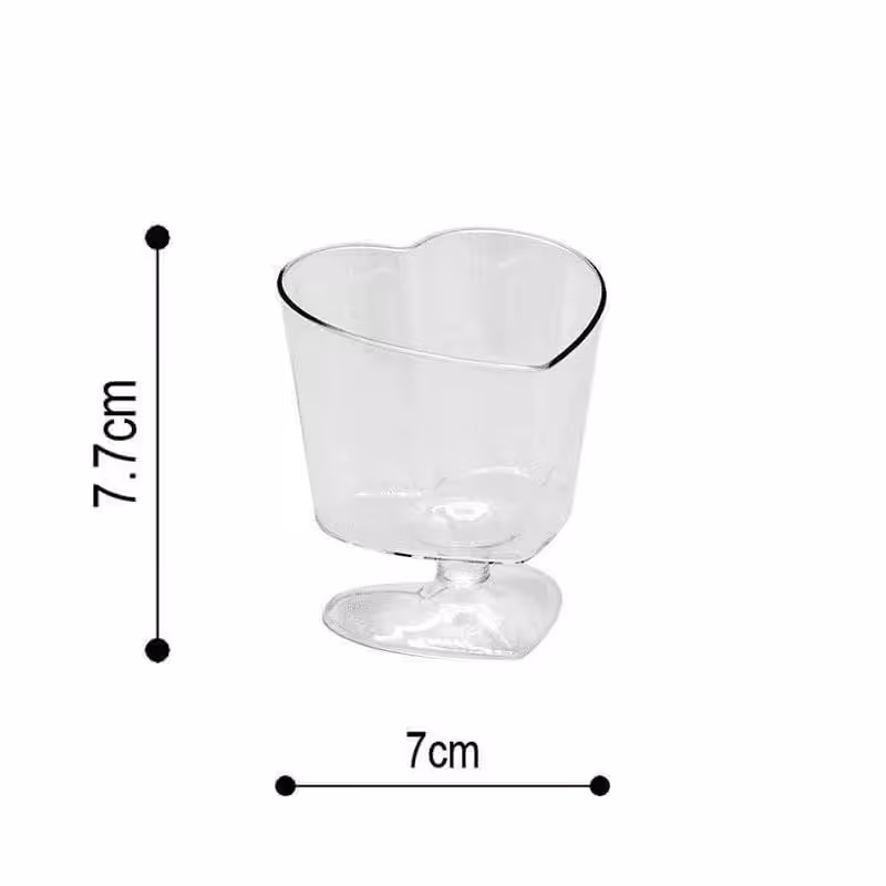 جام دسر قلبی   ظرف ژله قلبی
