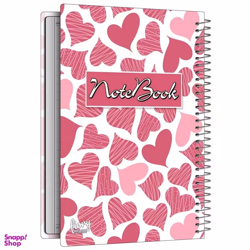 دفتر مشق 50 برگ مستر راد طرح قلب وکتور کد fiory 2597