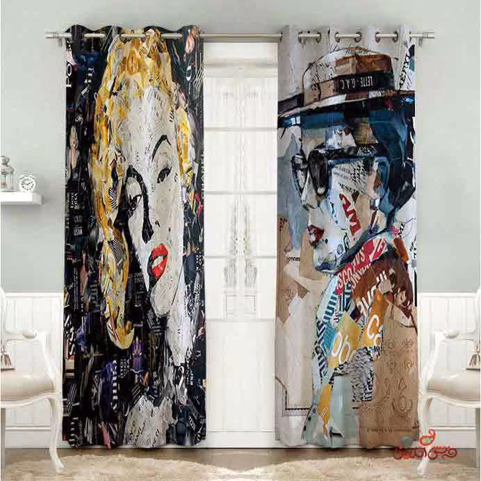 پرده 2عددی طرح مرلین مونرو کد 2446