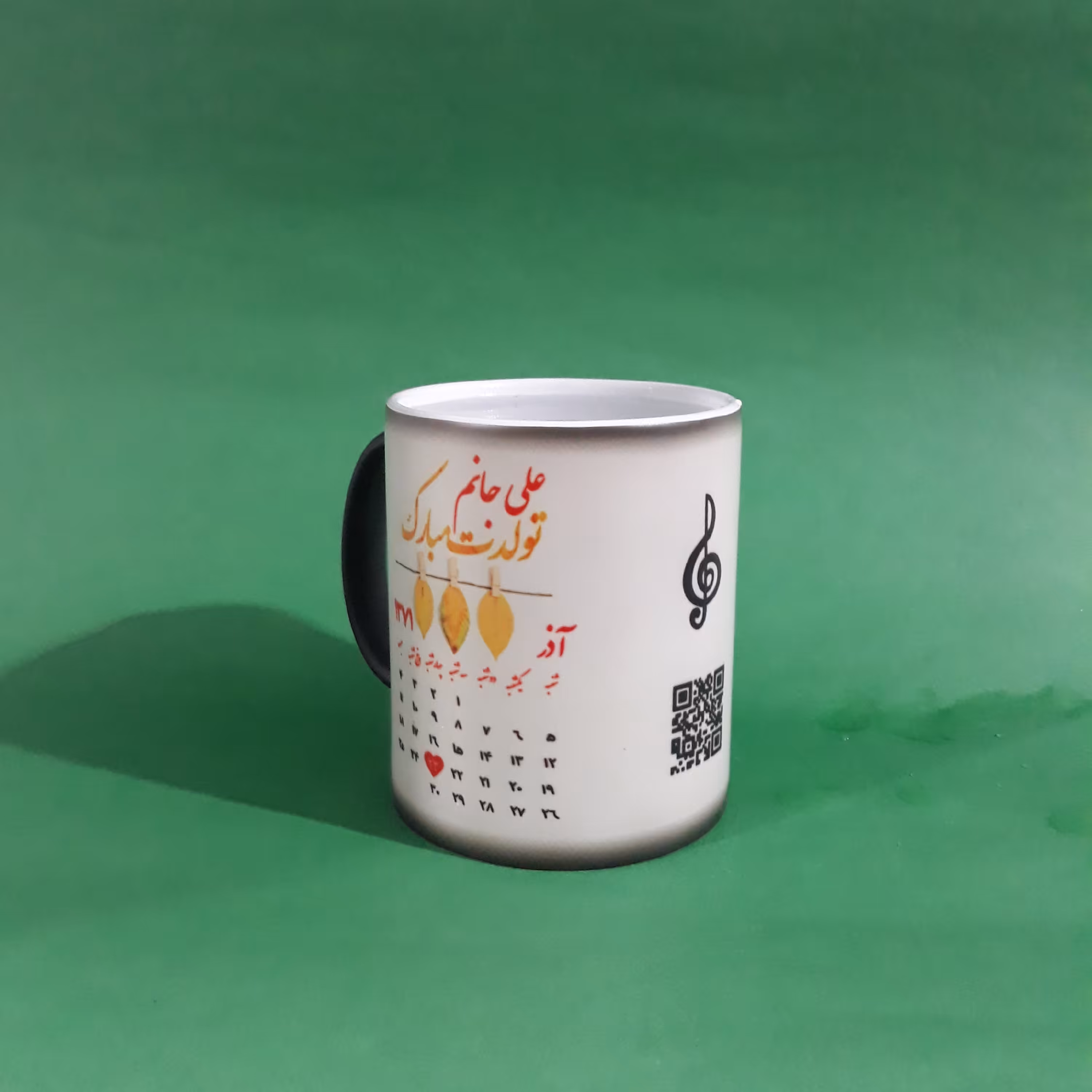 ماگ سرامیکی حرارتی دسته ساده با چاپ اختصاصی طرح شما 