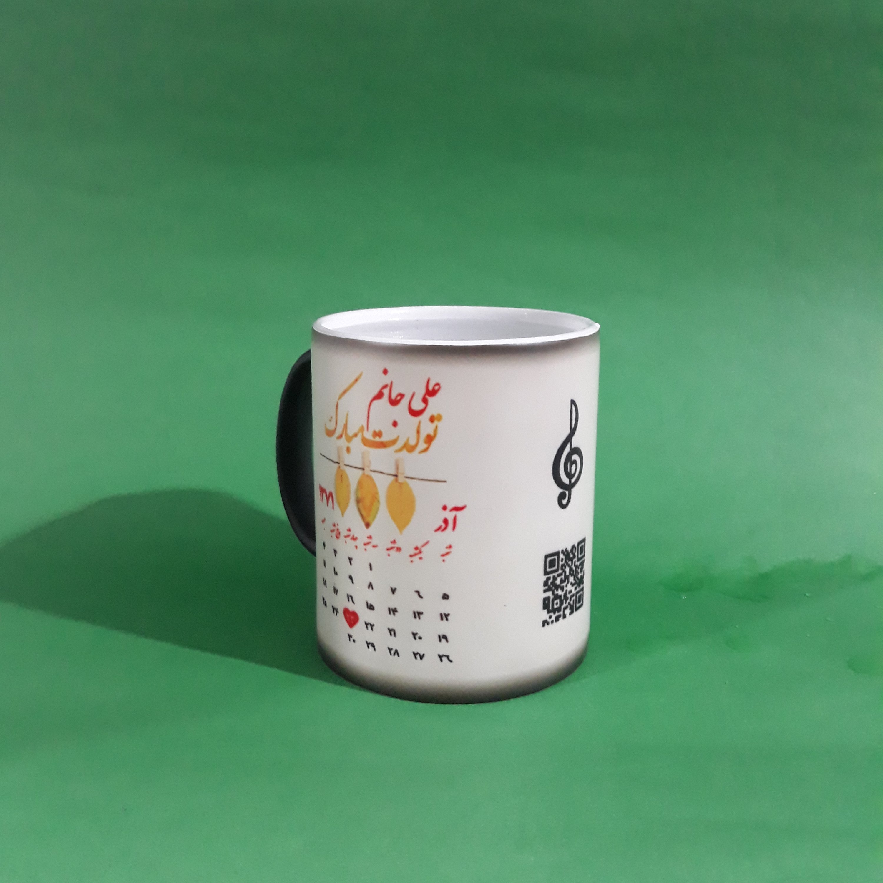 ماگ سرامیکی حرارتی دسته ساده با چاپ اختصاصی طرح شما